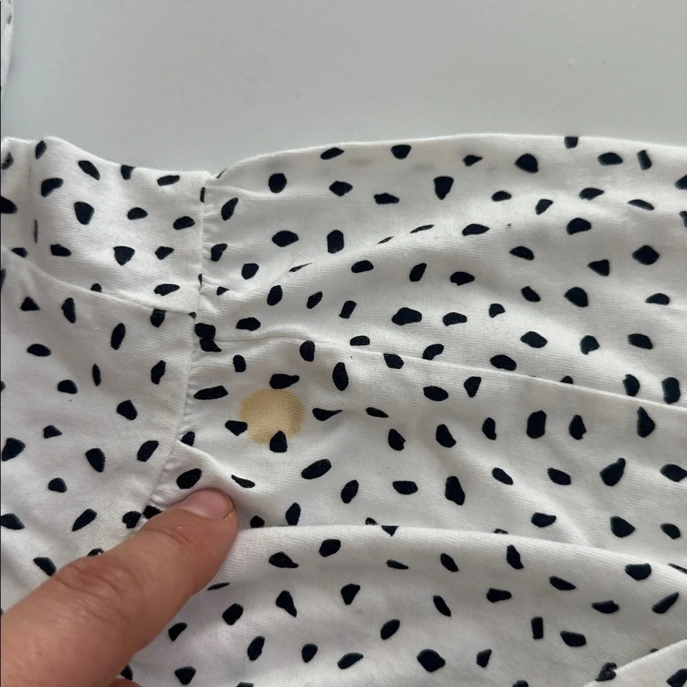 Tea collection White Sleeveless Dress with Black Polka Dots 10